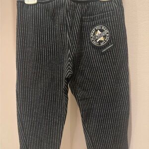 Dolce & Gabbana Black and White Striped Kids Pants